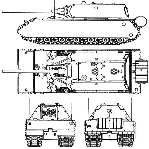 Чертеж танка е100