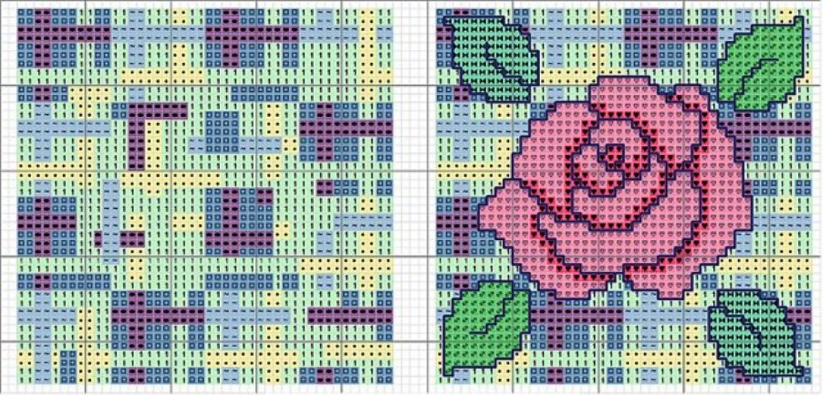 Квадрат схема вышивка