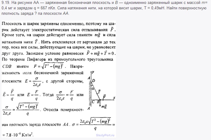 Подвешенный на нити отрицательно заряженный шарик. Бесконечная плоскость заряжена. Заряженный шар и бесконечно заряженная плоскость. Заряд бесконечной плоскости. Бесконечная равномерно заряженная нить и шар.